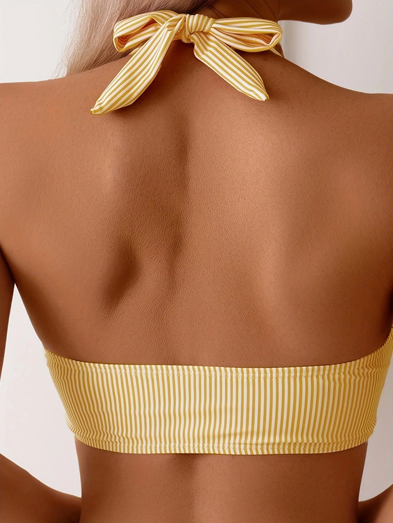 Nora| Bikini Halter Rayas Chic