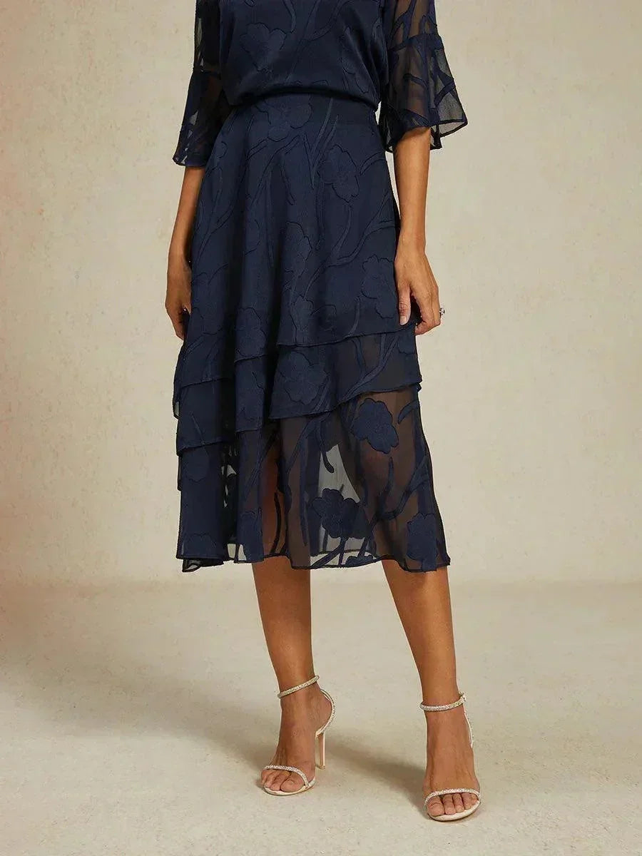 Falda Monaco | floral en chiffon