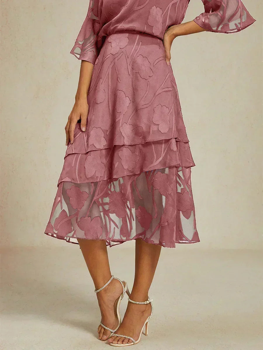 Falda Monaco | floral en chiffon