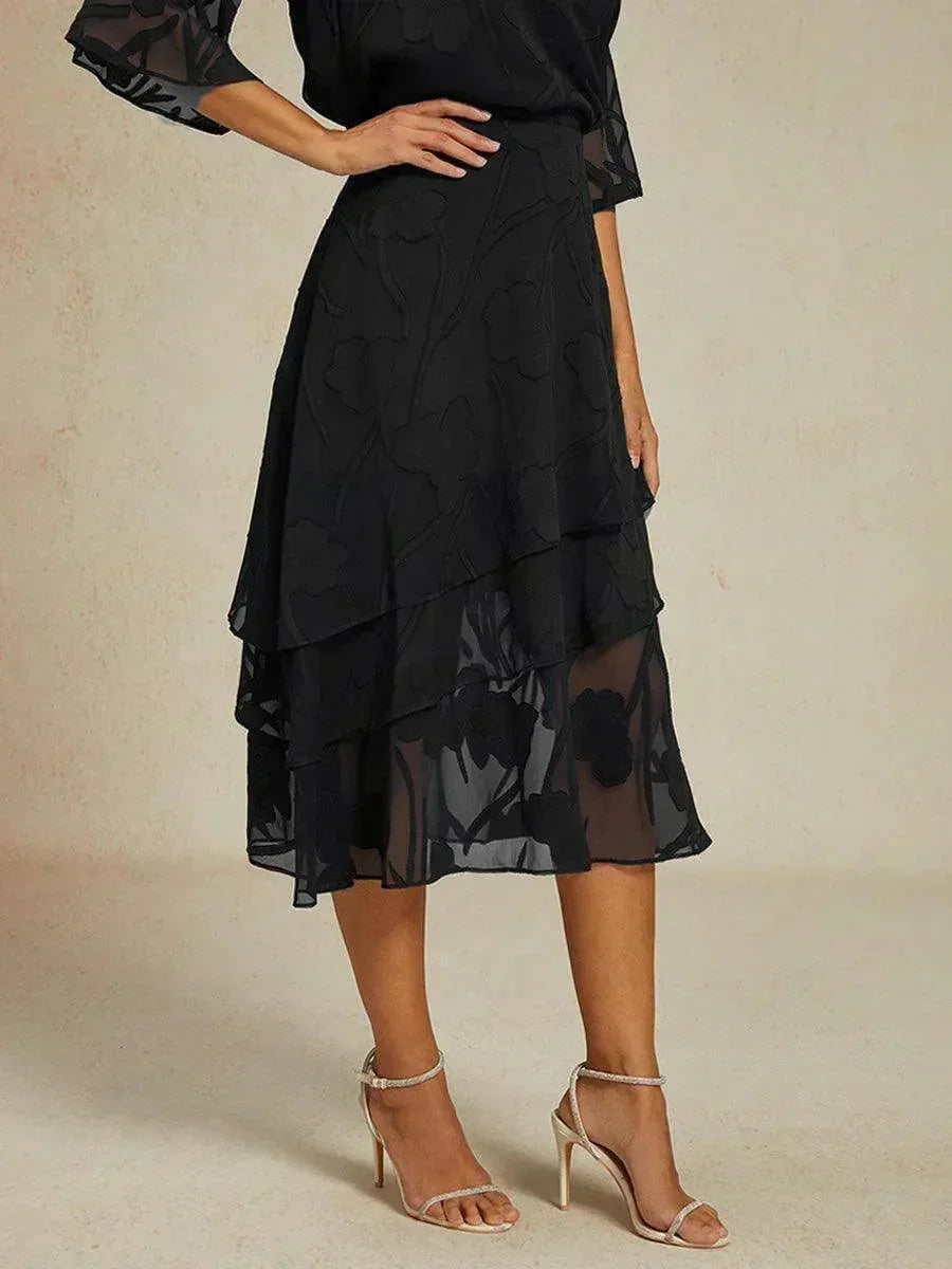 Falda Monaco | floral en chiffon