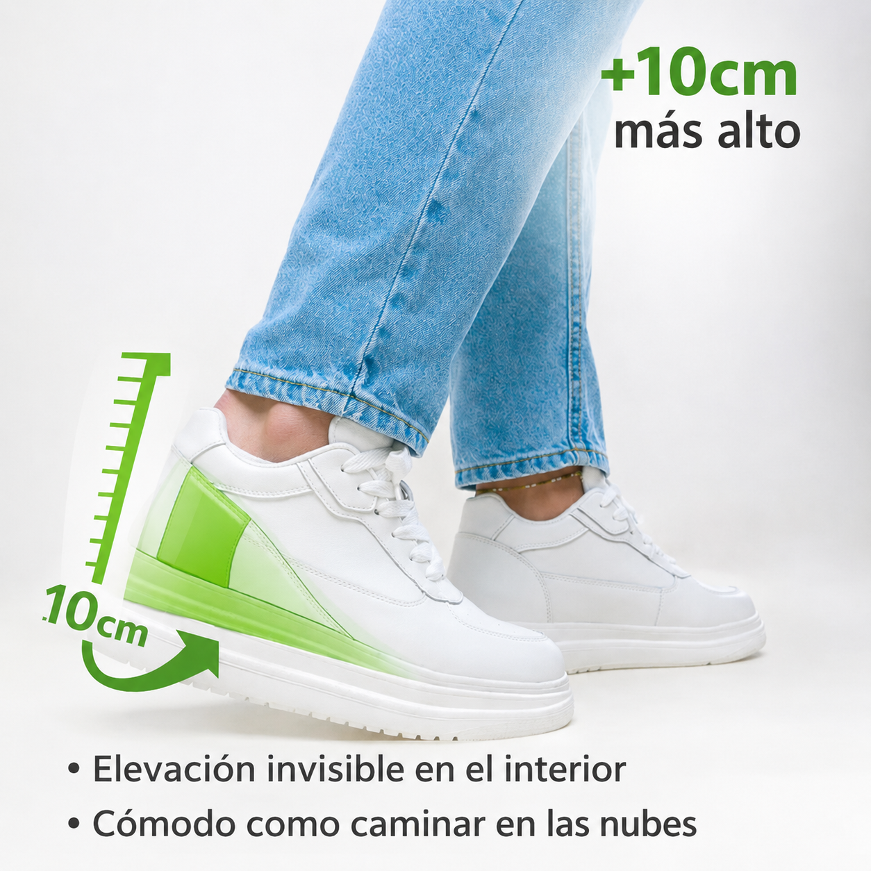 Aurea | Zapatillas elevadoras (+6cm, +8cm o +10cm)