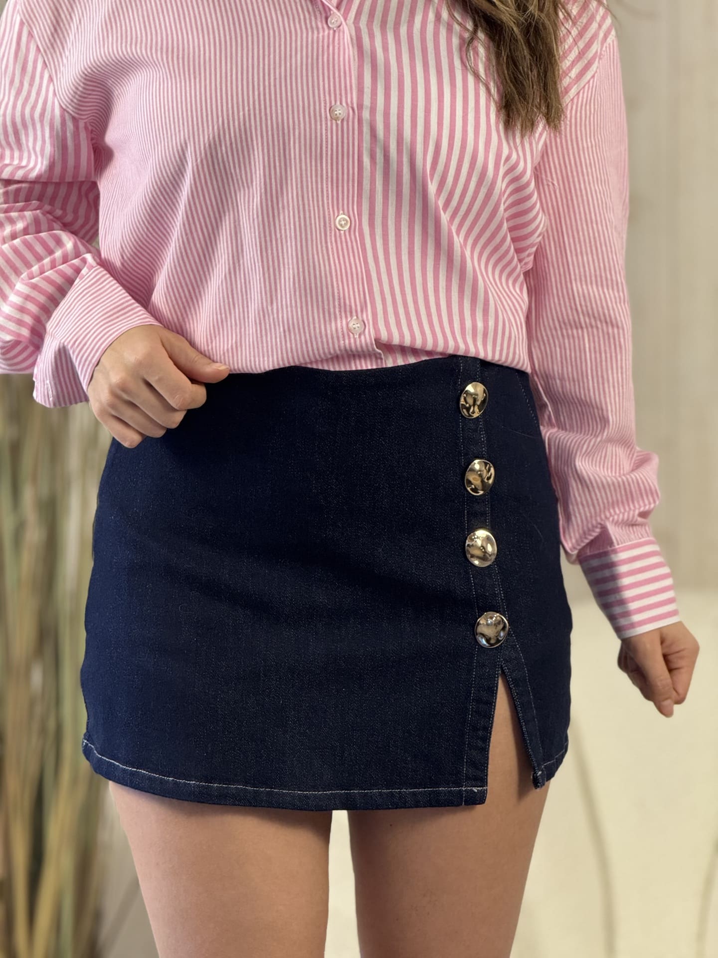 Falda Alicia | denim con botones
