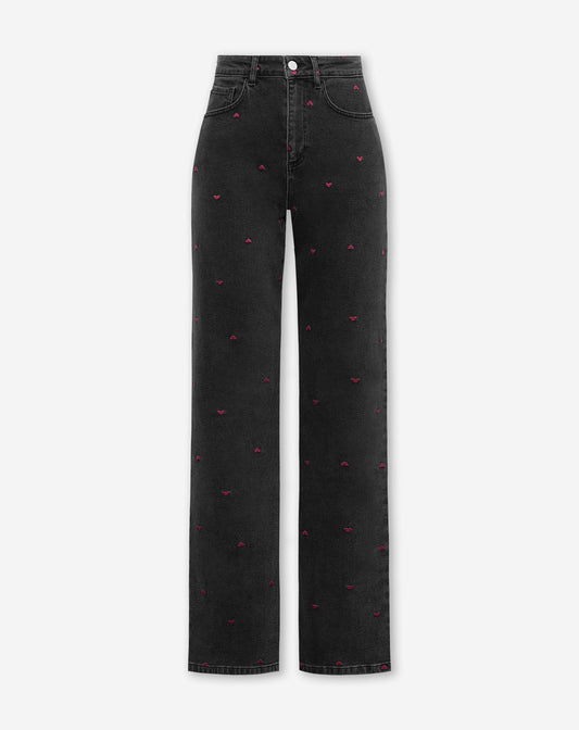 Jeans Mar | corazones bordados