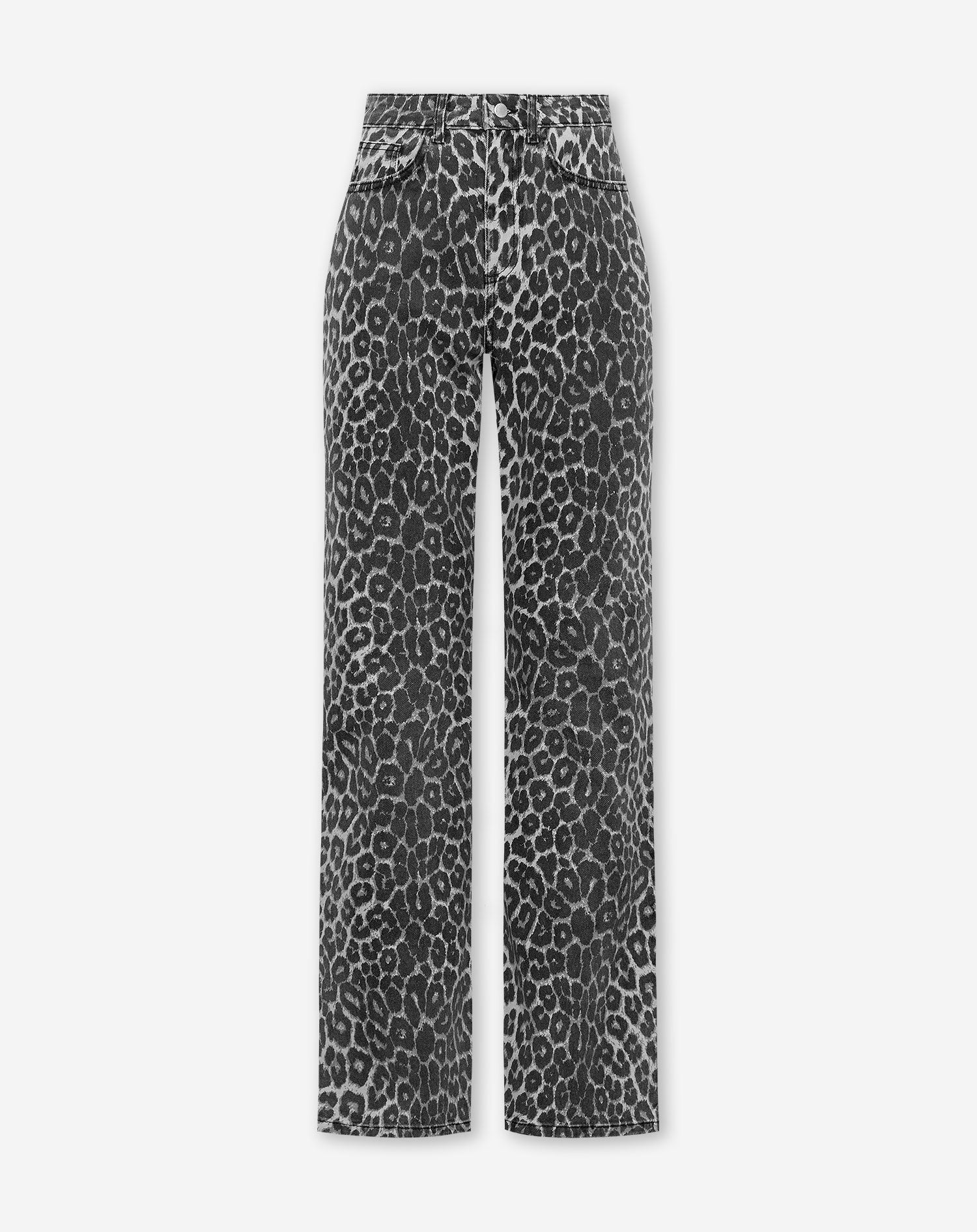 Jeans Oscura | leopardo gris