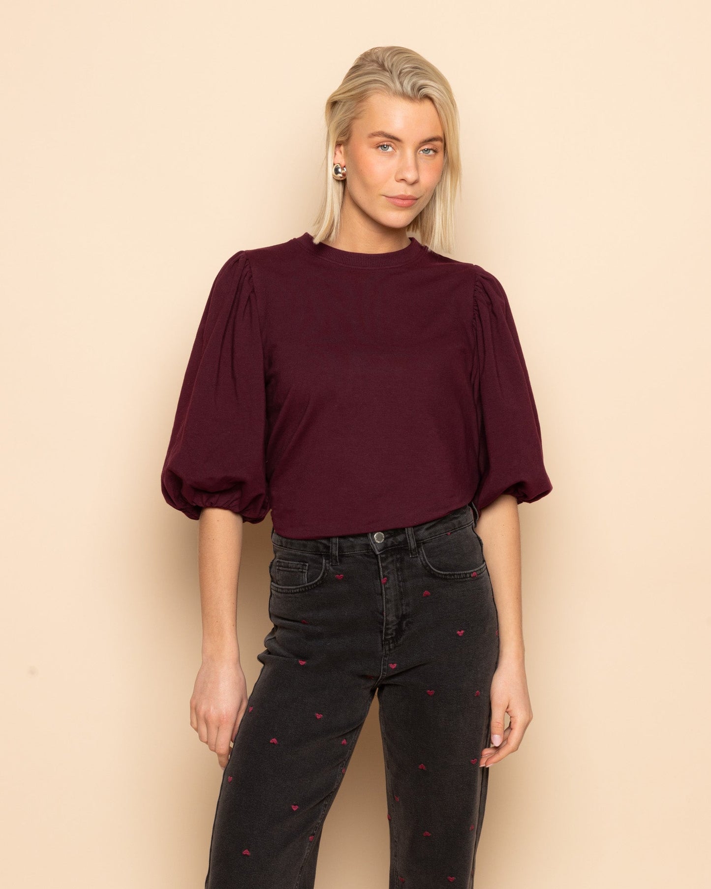 Jeans Mar | corazones bordados