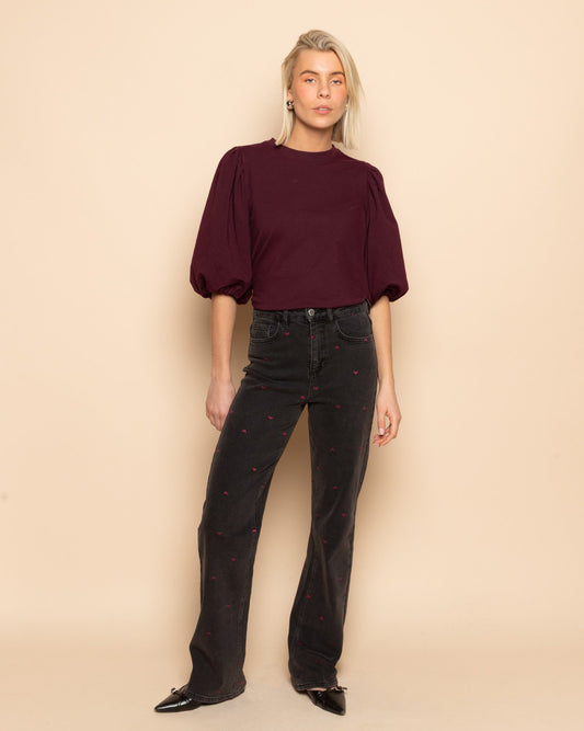Jeans Mar | corazones bordados