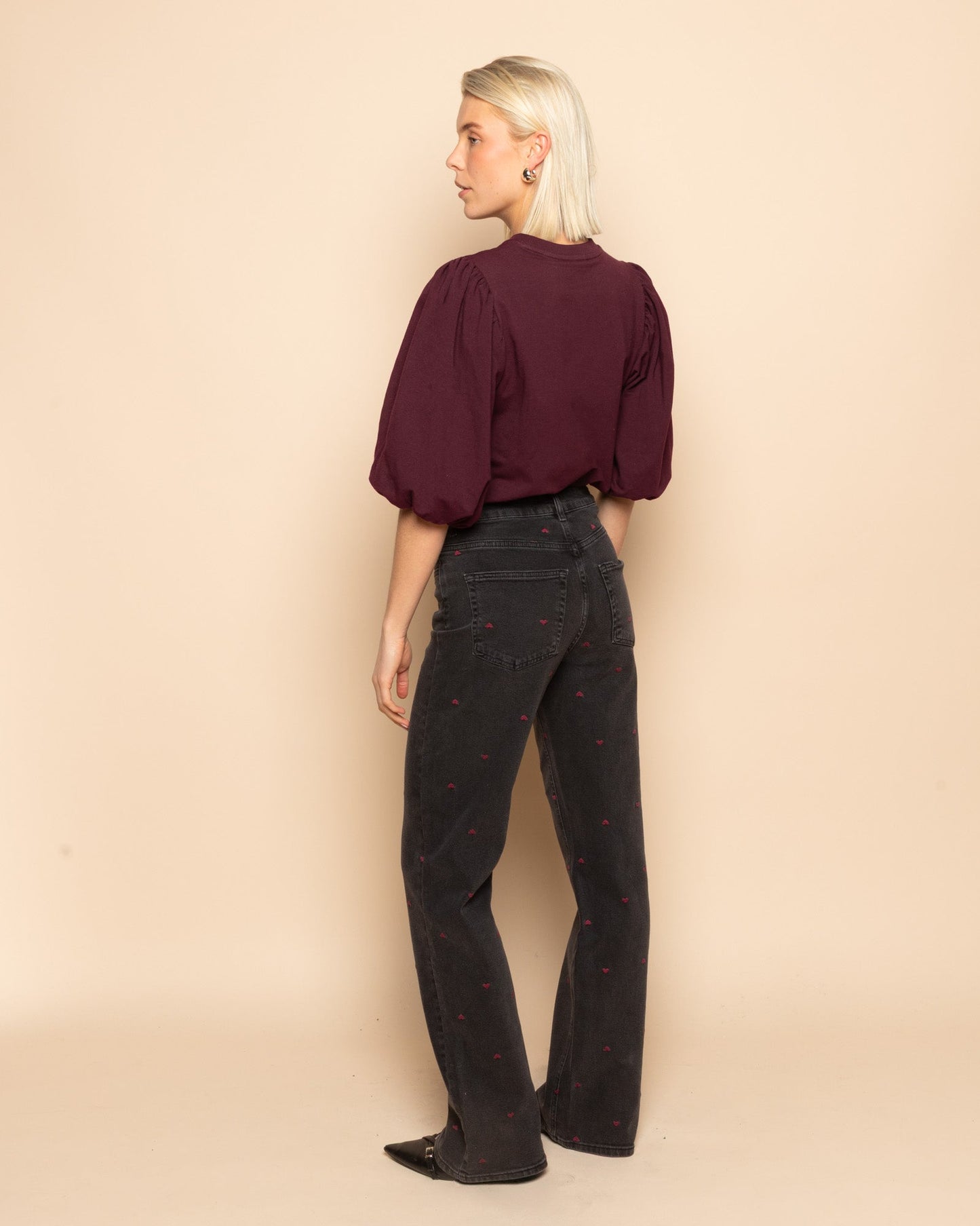 Jeans Mar | corazones bordados