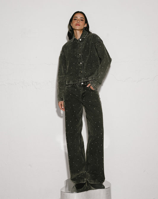 Jeans Urus | strass gris