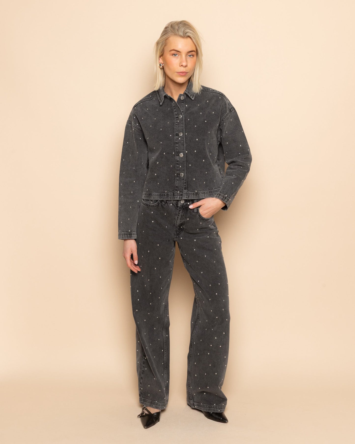 Jeans Urus | strass gris