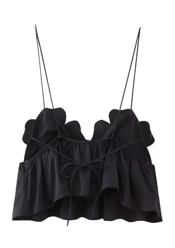 Arabella | Top floral con pedreria