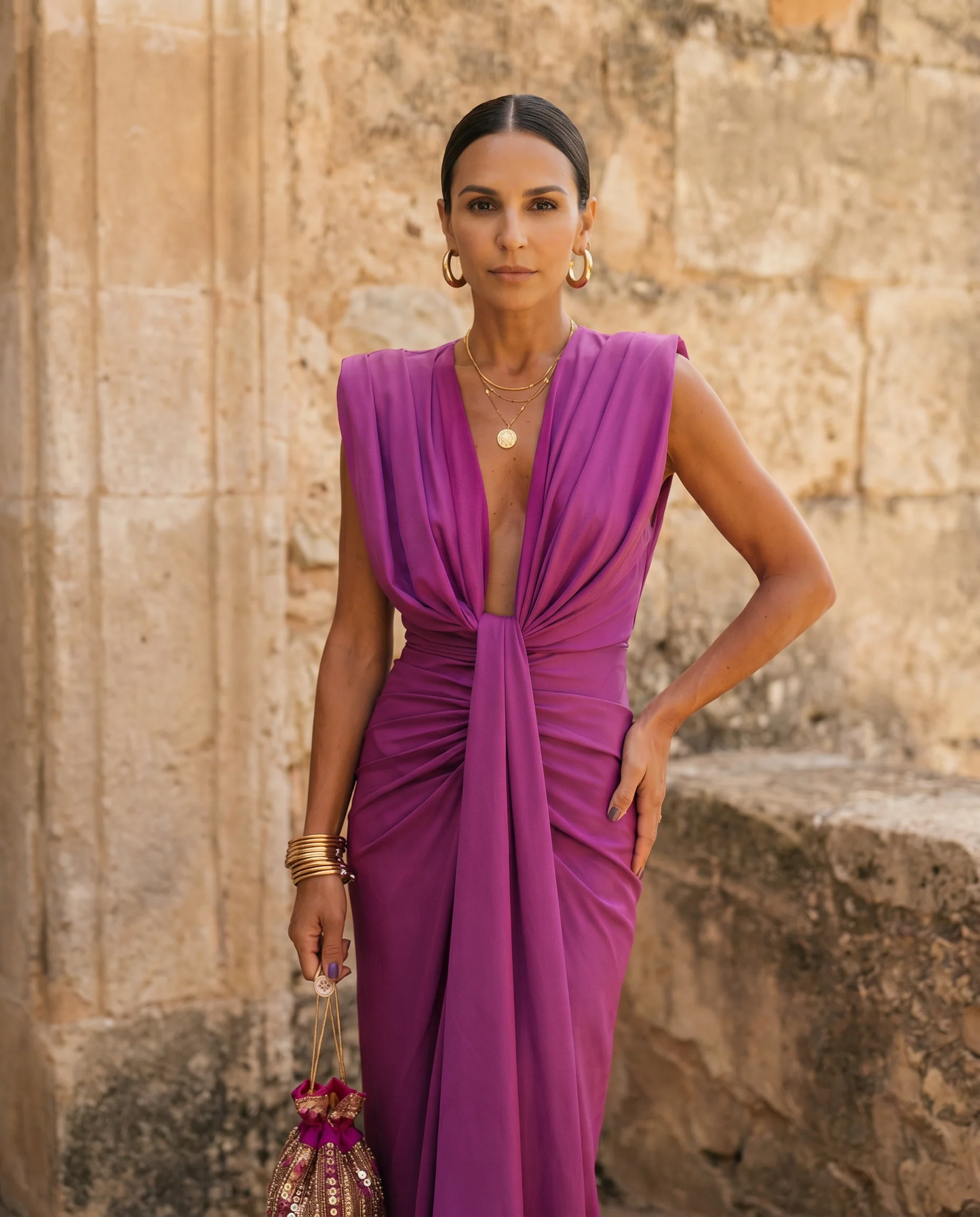 Selena | Vestido drapeado