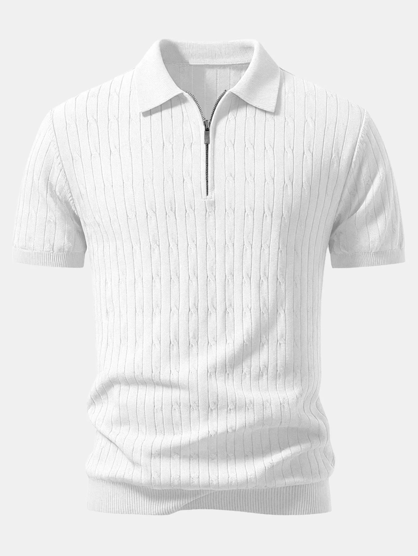 Valerio | Polo jacquard y pantalón tapered