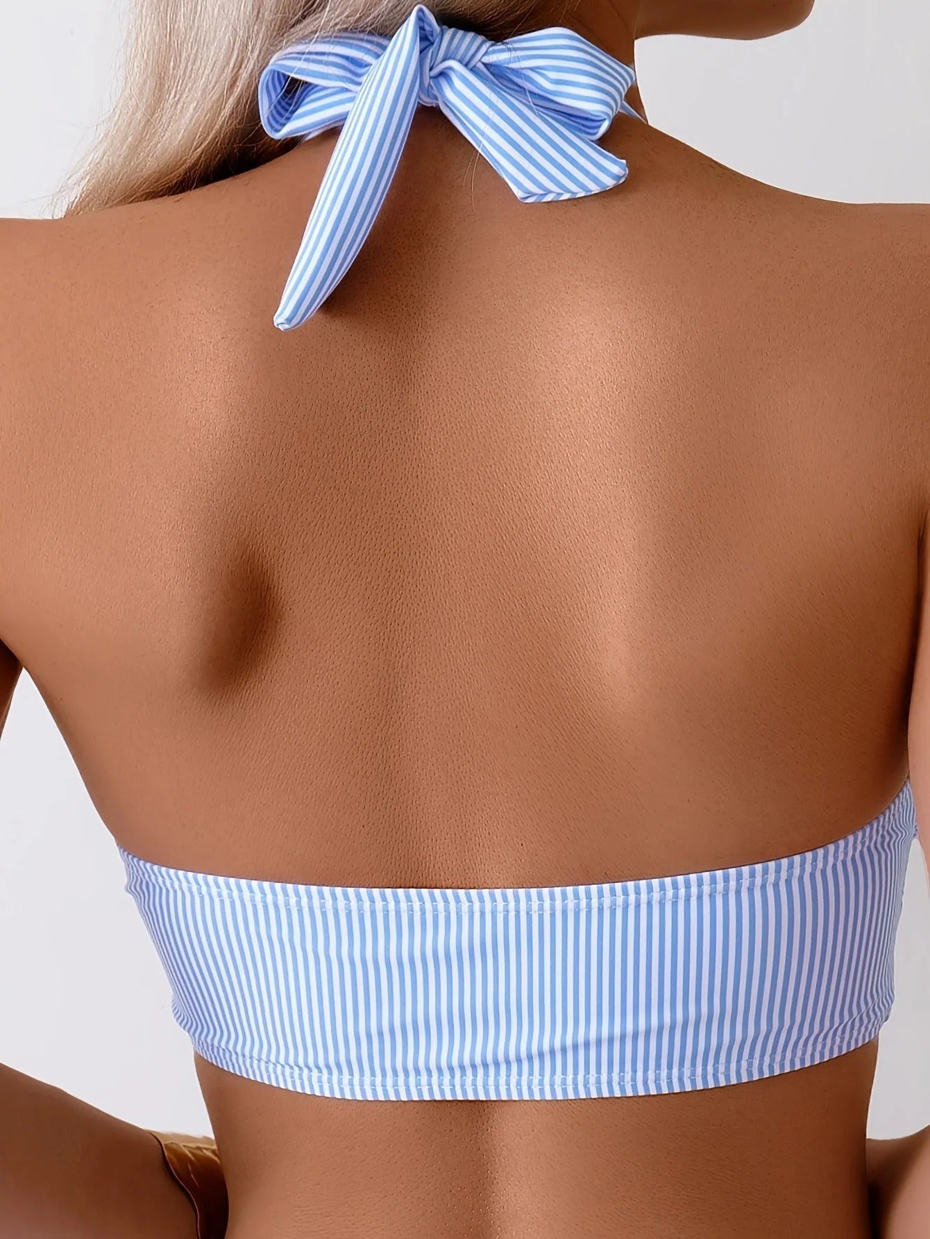 Nora| Bikini Halter Rayas Chic
