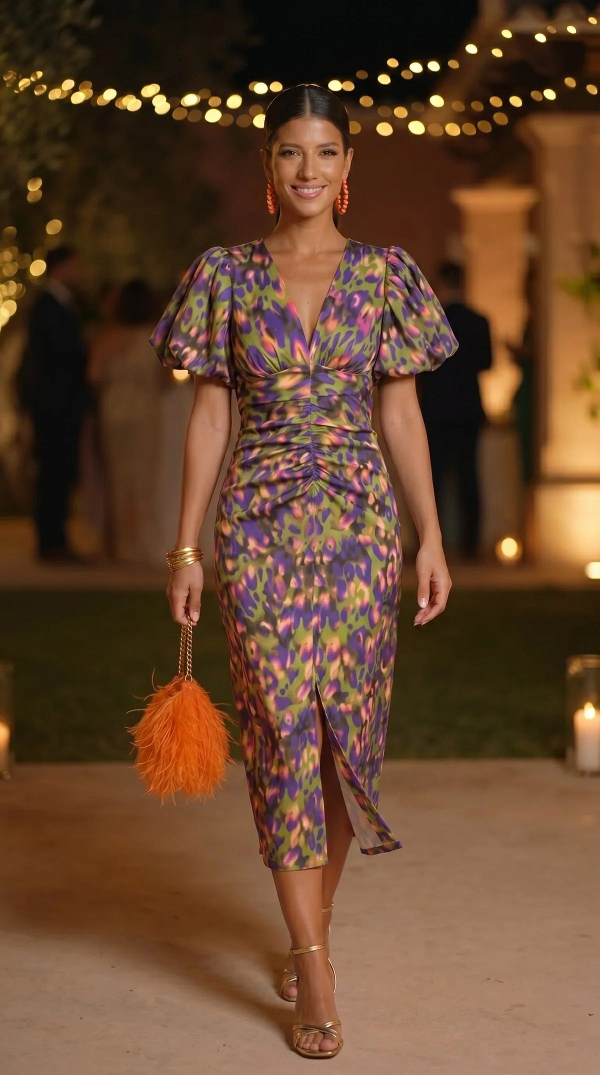 Carla | Vestido manga abullonada