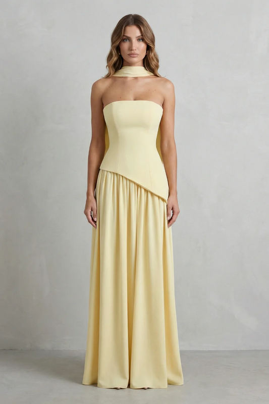 Alessia | Vestido maxi esculpido